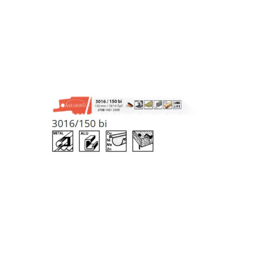 Pílový list pre chvostovú pilu "KOV" 130x19x0,9mm 10/14Z