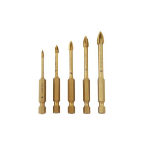 Sada vrtákov 4-brité do dlaždíc a skla - 3,4,5,6,8mm Sada vrtákov 4-brité do dlaždíc a skla - 3,4,5,6,8mm
