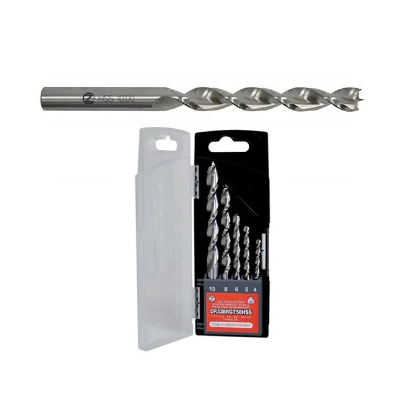 Vrtáky a sady vrtákov do dreva HSS lesklé